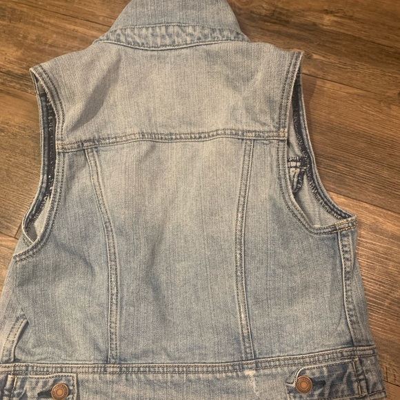 American Eagle Denim Vest Size XS - Picture 2 of 3